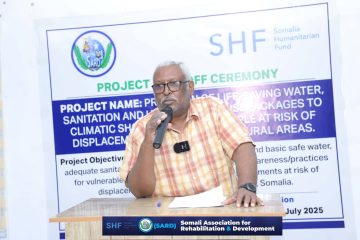 An official from SARD NGO giving presentation of the project’s goals, expected outcomes, and benefits to the community2 An official from SARD NGO giving presentation of the project's goals, expected outcomes, and benefits to the community2